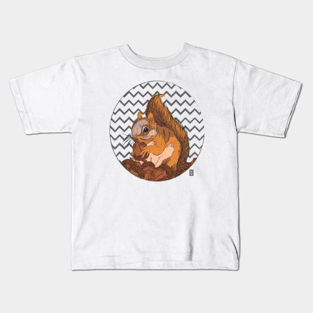 Squirrel Love Kids T-Shirt by geep44